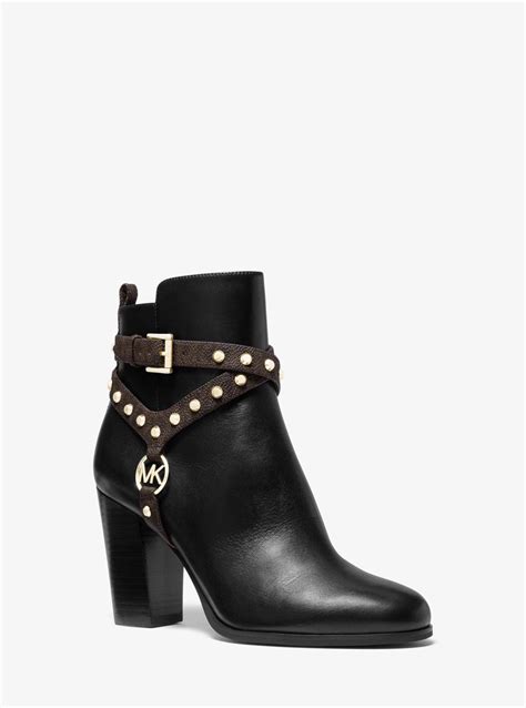 michael michael kors glenn studded leather boot|mk preston boot.